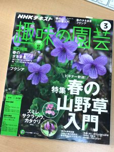 NHK「趣味の園芸」３月号テキスト。４週目放送の「解決！ガーデンマスター#13」のコーナーを担当しました。